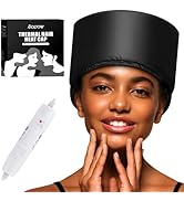 Heated Electric Thermal Steamer Cap for Natural Black Afro Hair - Hot Spa Treatment Hat with Temp...
