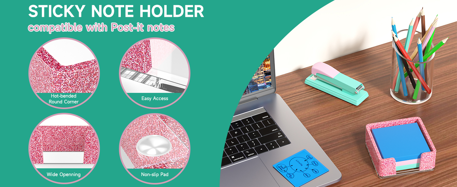 cute post it note dispenser 3x3