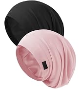 Silk Bonnet for Sleeping Women, Adjustable Silky Satin Lined Sleep Cap, Silk Hair Wrap for Sleep ...
