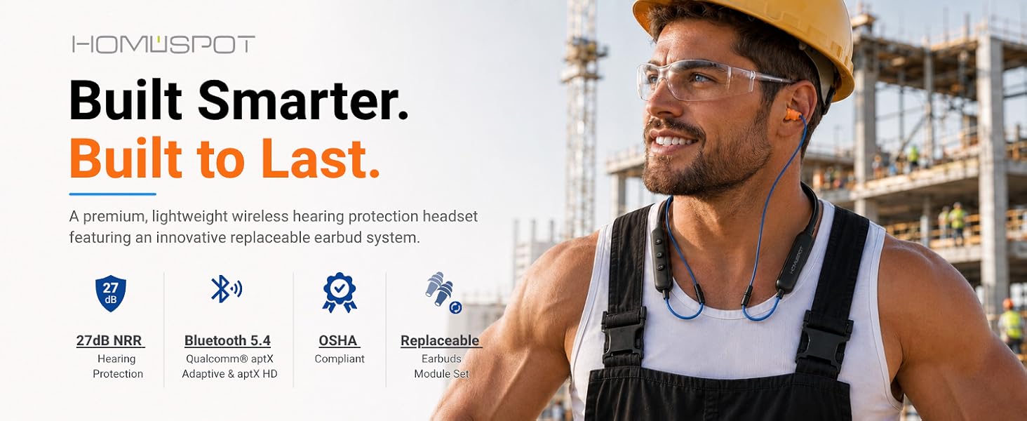 A man wearing HomeSpot Neckband