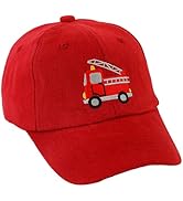 Embroidered Fire Truck Baseball Caps for Toddler Boys Girls Funny Cotton Hat Adjustable Dad Summe...