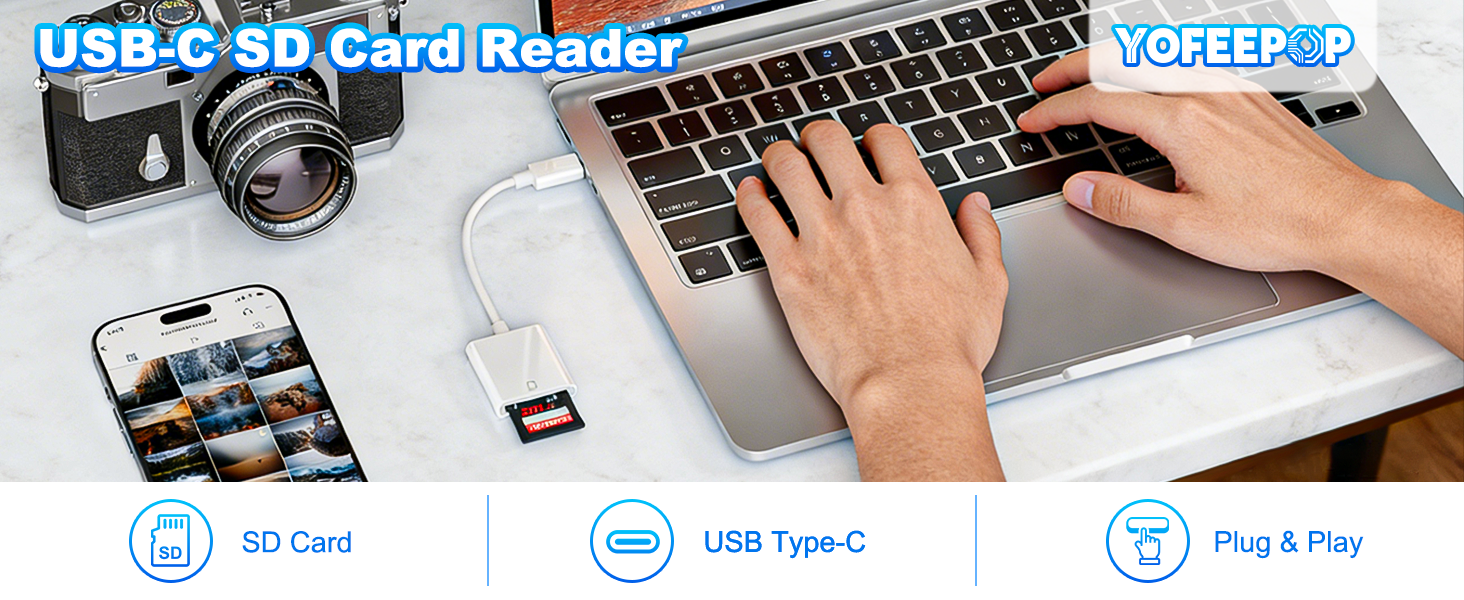 USB C SD Memory Card Reader