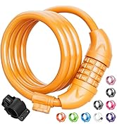 Titanker Bike Lock, Bicycle Lock 4 Feet Cable Lock 1/2 Inch Resettable Bike Lock Combination with...