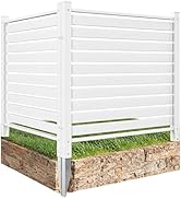 YITAHOME 44" W X 44" H Air Conditioner Fence Privacy Screen with Metal Stakes, Outdoor Trash Can ...