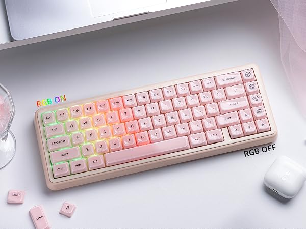 Jelly Low Profile Keycaps Shine Through Keycaps