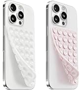 (2 Pack) Silicone Suction Cup Phone Case Mount Double Sided, Sticky Phone Grip with Higher Suctio...
