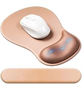 Ergonomic Waterdrop Style Keyboard Wrist Rest and Mouse Pad Set | Soft Keyboard Riser Holder, Non...