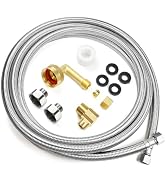 Klabb Dishwasher Installation Kit 10 FT,Premium Stainless Steel Braided Dishwasher Hose kit,Leak-...