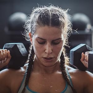 woman working out with nasal strip enhancing performance