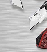 KATA 3-Pack Heavy Duty Box Cutter Folding Utility Knife With Zinc Alloy Body, Quick Change Blades...