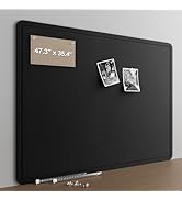 Large Felt Bulletin Board for Wall, 48"x36" Frameless Picture Board, Soft Felt Cork Board for Off...