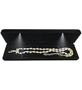 GBYAN Velvet Chain Necklace Box with LED Light, Long Bracelet Storage Case, Jewelry Display Gift ...