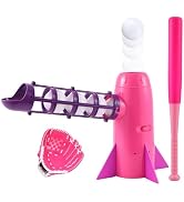 Kids Baseball Pitching Machine, Pop-Up Baseball & Softball Popper for Hitting Practice, Auto Pop ...