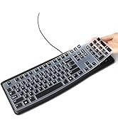 Silicone Keyboard Cover Skin for Logitech K120 & MK120 Ergonomic Desktop USB Wired Keyboard Water...