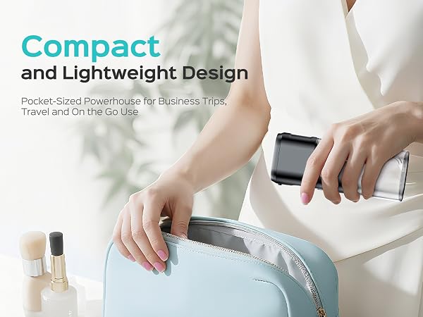 COSLUS Mini Water Flosser for Travel: Portable Compact Design, Cordless Oral Irrigator for Braces