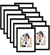 Picrit 8x12 Picture Frame Set of 12, Display 6x8 with Mat or 8x12 Without Mat, Photo Frames for W...