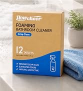 flowcheer Foaming Bathroom Cleaner Tablets, 12 Tablets | Plastic-Free Refill, Removes Soap Scum &...