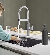 black matte kitchen soap dispenser
