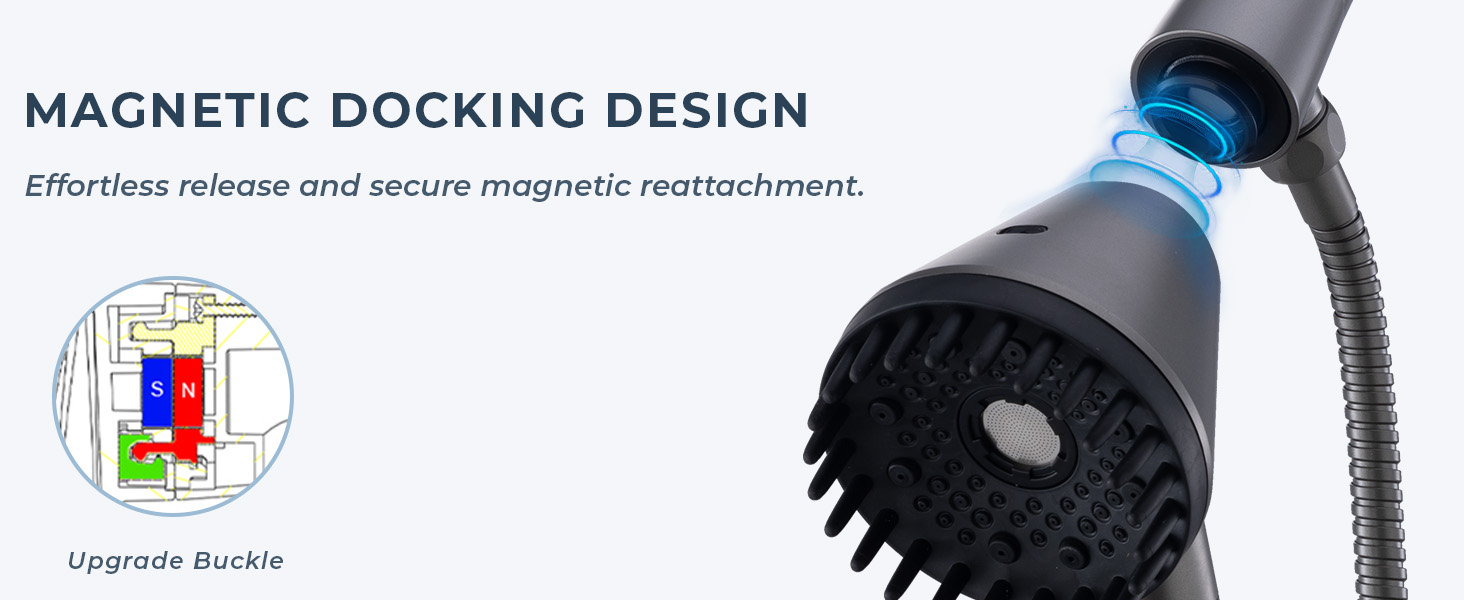 MAGNETIC SHOWER HED WITH HANDHELD