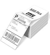 Phomemo 4x6 Shipping Labels, 500 PCS Fan-Fold Thermal Labels, Compatible with MUNBYN,JADENS,Nelko...