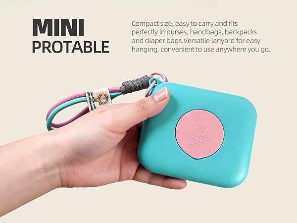 On-the go dispenser,FOR dry & wet wipes.Slim, Lightweight | Leak-Resistant | Portable Cleanliness.