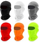 6 Pack Ski Mask Balaclava for Men Women, Lightweight UV Protection, Summer Full Face Cover Outdoo...