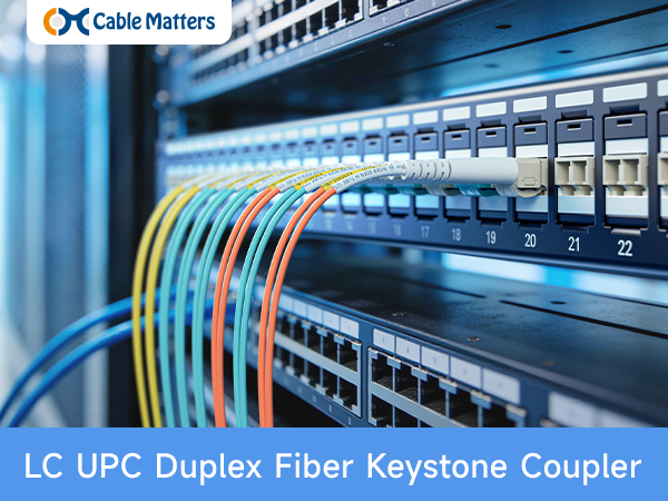Cable Matters LC to LC coupler keystone jack for OM1 OM2 OM3 OM4 networks
