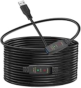 LDKCOK Active USB 3.0 Extension Cable 30ft– Male to Female Extender Cord, USB Extension Cable for...