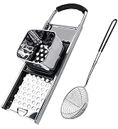 KEISSCO Stainless Steel Spaetzle Maker with Comfort Grip Handle, Homemade Traditional German Egg ...