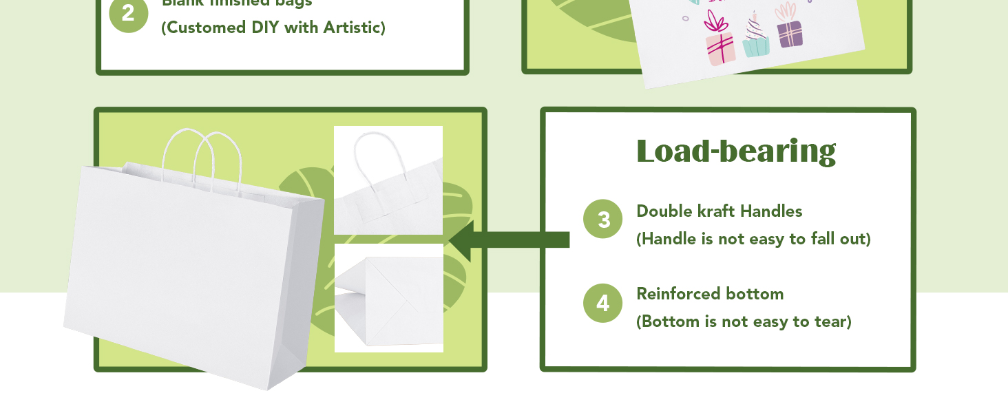 white paper bags with handles