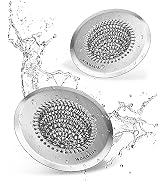 2 Packs- Sink Drain Strainer, Reversible Mesh Sink Strainer with 304 Stainless Steel, Wokdada Rev...