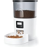 IMIPAW Automatic Cat Food Dispenser: Programmable Timed Feeding Pet Dry Food Feeder 3L Dual Power...