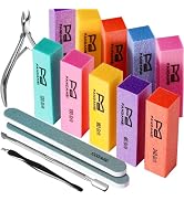 FANDAMEI Nail Buffer Kit, 10 PCS Nail Buffer Block with Different Grit, Nail Buffers, Nail Buffin...