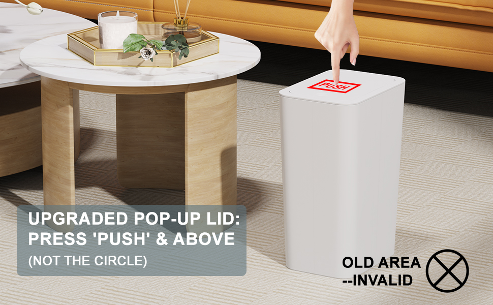 small trash can with lid