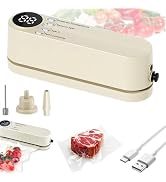 Mini Vacuum Sealer 3 in 1 Cordless Food Sealer for Dry/Moist Food Storage Portable Handheld Heat ...