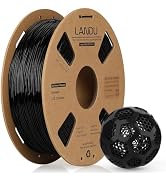 LANDU TPU 3D Printer Filament 1.75mm, High Speed 95A TPU Black Filament, 1KG Flexible 3D Filament...