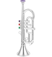 Toyvian Simulated Three-Tone Trumpet Toy for Kids Ages 3-12 Early Instruments Learning Tool Reali...