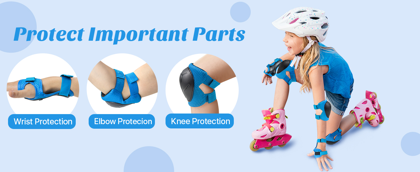 kids knee pads and elbow pads set