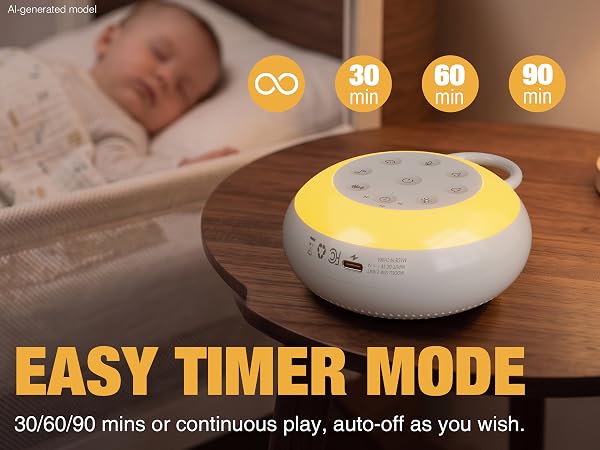 MEGATEK Portable Sound Machine with Easy Timer Mode