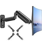 MOUNT PRO Monitor Wall Mount for Max 35 inch/26.4lbs Flat Curved Screens, Premium Heavy Duty Sing...