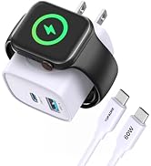 TOPADRE Charger for Apple Watch, USB C Charger Block, 3-in-1 20W Fast Charging, Portable Plug Tra...