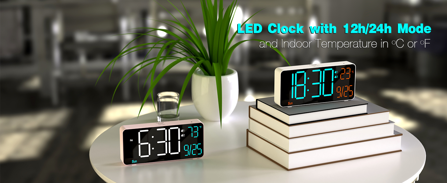 6.7in digital clock