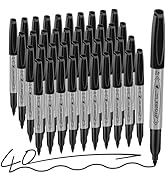 Permanent markers, 40 packs permanent markers bulk, quick drying in one second, waterproof, smoot...