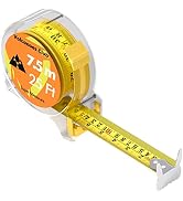 VOLCANOES CLUB Measuring Tape, Tape Measure 25 Ft by 1-Inch, Retractable Dual Side Blade (Inch/Me...