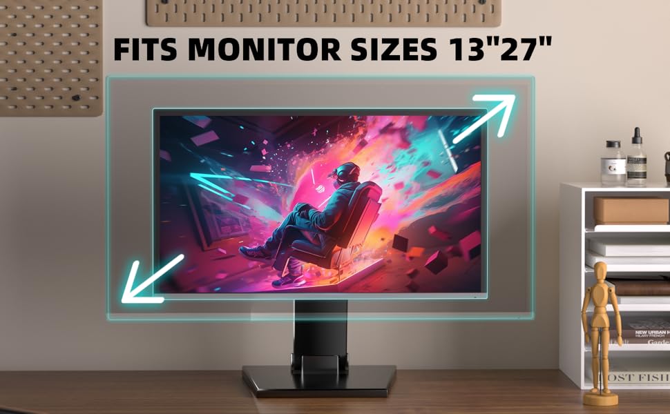 low profile monitor stand