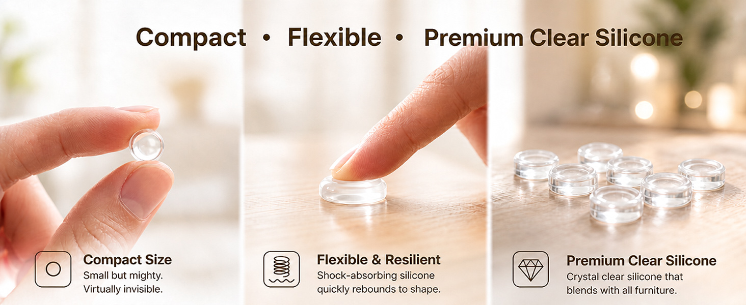 compact flexible clear silicone