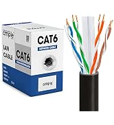 Cmple - Cat6 Cable 1000ft Bulk Lan Ethernet Cat 6 Wire Network UTP 23AWG CMR Riser 10Gbps 550 MHz...