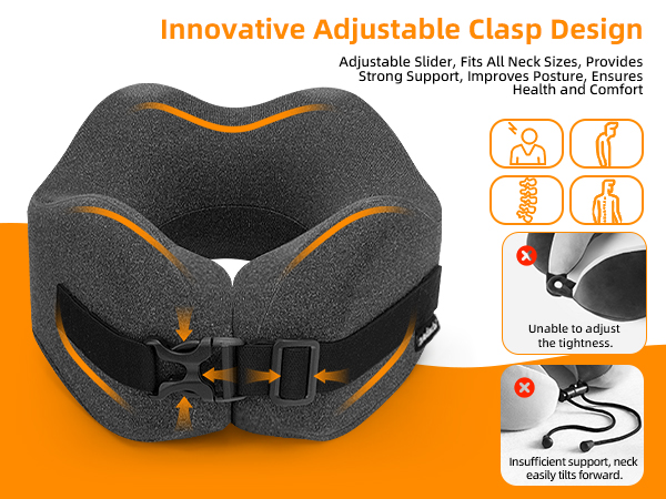 Neck Pillow Airplane Travel Set Pure Memory Foam Travel Neck Plane for Long Flights Essentials