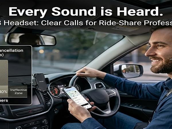 bluetooth earpiece with noise cancelling mic for calls