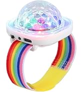 Lancoon Disco Ball Light, Wearable Mini Portable LED Lamp Night Strobe Watch Bracelet USB Chargin...